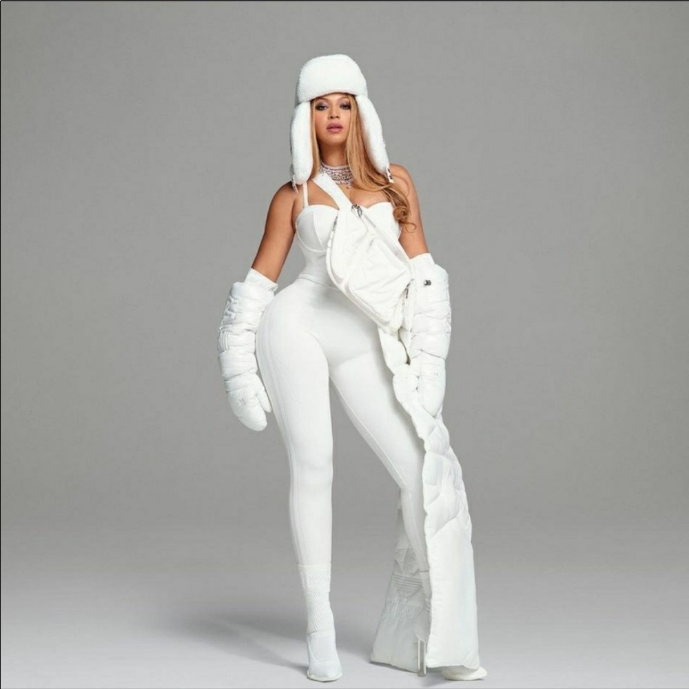 ICY PARK WHITE KNIT CATSUIT